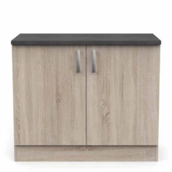 Demeyere Meuble De Cuisine Bas 2 Portes 100cm Paprika -ATMOSPHERA Soldes Boutique meuble de cuisine bas 2 portes 100cm paprika 1 5