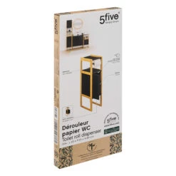 Meuble Dérouleur WC 1 Porte Noir Natureo 5Five -ATMOSPHERA Soldes Boutique meuble derouleur wc 1 porte noir natureo 5five 3