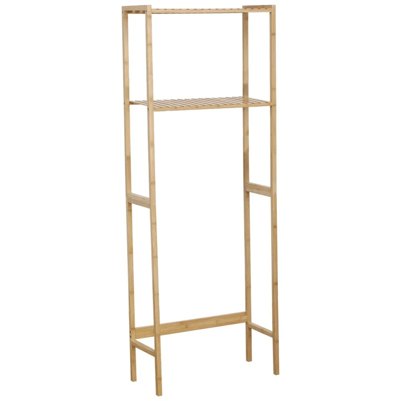 Meuble Dessus WC Bambou 2 étagères 1 Meuble Dessus WC Bambou 2 étagères