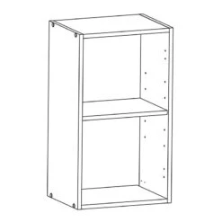 Devant -ATMOSPHERA Soldes Boutique meuble haut 1 porte 40 cm origan noir et bois 1 1