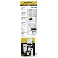 Devant -ATMOSPHERA Soldes Boutique meuble wc 1 tablette blanc 1