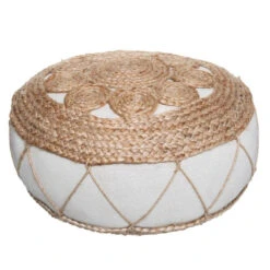Pouf En Jute Ajouré 43x18 Atmosphera