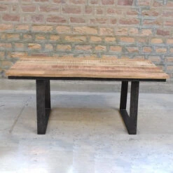 Table à Manger Bois Et Pieds Métal En U -ATMOSPHERA Soldes Boutique table a manger bois et pieds metal en u 1