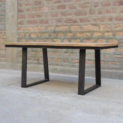 Table à Manger Bois Et Pieds Métal En U -ATMOSPHERA Soldes Boutique table a manger bois et pieds metal en u 3