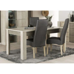 Demeyere Table Avec Rallonge 170/230x90cm Cannes -ATMOSPHERA Soldes Boutique table avec rallonge 170 230x90cm cannes chene champagne beton clair 1