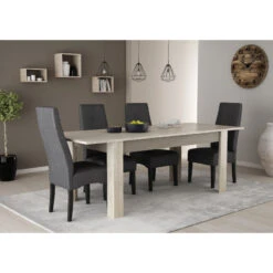 Demeyere Table Avec Rallonge 170/230x90cm Cannes -ATMOSPHERA Soldes Boutique table avec rallonge 170 230x90cm cannes chene champagne beton clair 5