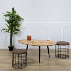 Table Basse Ovale Miller Pieds Métal -ATMOSPHERA Soldes Boutique table basse ovale miller pieds metal 2