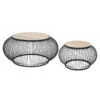 Table Basse X2 Métal Et Bois De Manguier Esther Atmosphera -ATMOSPHERA Soldes Boutique table basse x2 en metal et bois de manguier atmosphera