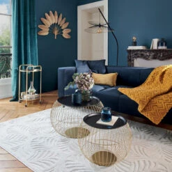 Table Basse X2 Métal Doré Alya Atmosphera -ATMOSPHERA Soldes Boutique table basse x2 metal dore alya atmosphera 5