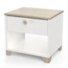 Demeyere Table De Chevet Izzy 1 Tiroir Blanc Et Bois -ATMOSPHERA Soldes Boutique table de chevet izzy 1 tiroir blanc bois