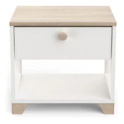Demeyere Table De Chevet Izzy 1 Tiroir Blanc Et Bois -ATMOSPHERA Soldes Boutique table de chevet izzy 1 tiroir blanc bois 2