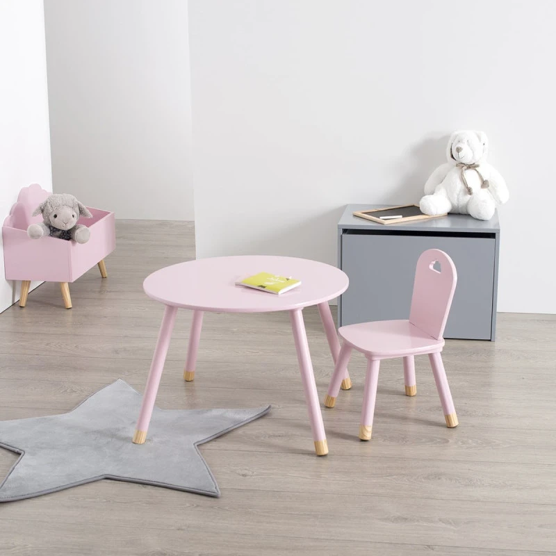 Table Enfant Rose Atmosphera Collection Douceur 2 Table Enfant Rose Atmosphera Collection Douceur – Image 2