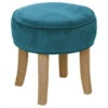 Tabouret En Velours Adriel Coloris Duck Atmosphera -ATMOSPHERA Soldes Boutique tabouret adriel en velours coloris duck