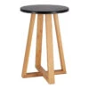 Tabouret Avec Pieds En Bambou & Plateau Noir -ATMOSPHERA Soldes Boutique tabouret avec pieds en bambou plateau noir