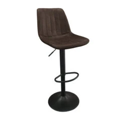 Tabouret De Bar Barcelona PU Brun Foncé