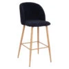 Tabouret De Bar Bleu Encre Céleste Pieds Effet Bois Atmosphera -ATMOSPHERA Soldes Boutique tabouret de bar bleu encre celeste pieds effet bois atmosphera