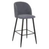 Tabouret De Bar Gris Céleste Pieds Noirs Atmosphera -ATMOSPHERA Soldes Boutique tabouret de bar gris celeste pieds noirs atmosphera