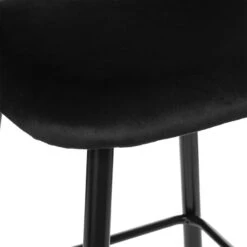 Tabouret De Bar Kara Velours Gris Atmosphera -ATMOSPHERA Soldes Boutique tabouret de bar kara velours gris atmosphera 1 2