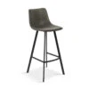 Tabouret De Bar Ozan PU Gris -ATMOSPHERA Soldes Boutique tabouret de bar ozan pu gris