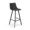 Tabouret De Bar Ozan PU Noir -ATMOSPHERA Soldes Boutique tabouret de bar ozan pu noir