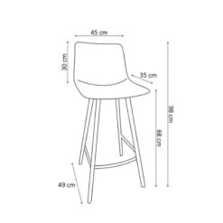 Tabouret De Bar Ozan PU Noir -ATMOSPHERA Soldes Boutique tabouret de bar ozan pu noir 2
