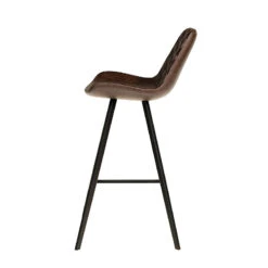 Tabouret De Bar Palmas PU Brun Foncé -ATMOSPHERA Soldes Boutique tabouret de bar palmas pu brun fonce 1 5