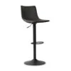 Tabouret De Bar Réglable Trevi PU Noir -ATMOSPHERA Soldes Boutique tabouret de bar reglable trevi pu noir