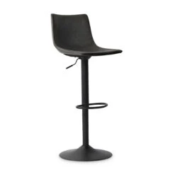 Tabouret De Bar Réglable Trevi PU Noir