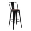 Tabouret De Bar Oscar Orme Antique Et Noir -ATMOSPHERA Soldes Boutique tabouret de bar victoria orme antique et noir