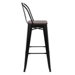 Tabouret De Bar Oscar Orme Antique Et Noir -ATMOSPHERA Soldes Boutique tabouret de bar victoria orme antique et noir 2