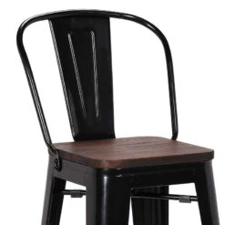 Tabouret De Bar Oscar Orme Antique Et Noir -ATMOSPHERA Soldes Boutique tabouret de bar victoria orme antique et noir 4