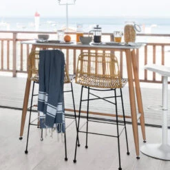 Tabouret Haut Kubu Rotin Métal Atmosphera -ATMOSPHERA Soldes Boutique tabouret haut kubu rotin atmosphera 4