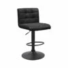 Tabouret Pivotant Hauteur Réglable Yeimy PU Noir -ATMOSPHERA Soldes Boutique tabouret pivotant hauteur reglable yeimy pu noir