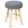 Tabouret Suzette Gris Atmosphera -ATMOSPHERA Soldes Boutique tabouret suzette gris atmosphera