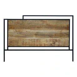 Tête De Lit Pleine 160 Cm Métal Et Bois De Manguier