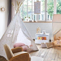 Tipi Décoratif 160 Cm Pour Enfant Blanc Atmosphera -ATMOSPHERA Soldes Boutique tipi 5 pieds decoratif pour enfant blanc atmosphera 1 4