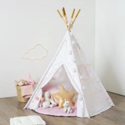 Tipi Décoratif 160 Cm Pour Enfant Blanc Atmosphera -ATMOSPHERA Soldes Boutique tipi 5 pieds decoratif pour enfant blanc atmosphera 1 5