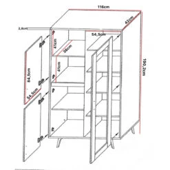 Vitrine 3 Portes Avec LED Wiva -ATMOSPHERA Soldes Boutique vitrine 3 portes avec led wiva 5