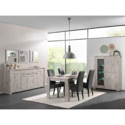 Vitrine 3 Portes LED Coloris Bois Clair Warschau 6 Vitrine 3 Portes LED Coloris Bois Clair Warschau -ATMOSPHERA Soldes Boutique vitrine 3 portes led coloris bois clair warschau 2