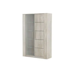 Demeyere Vitrine LED 2 Portes CANNES Chêne Champagne/béton Clair 11 Demeyere Vitrine LED 2 Portes CANNES Chêne Champagne/béton Clair -ATMOSPHERA Soldes Boutique vitrine led 2 portes cannes chene champagne beton clair 4