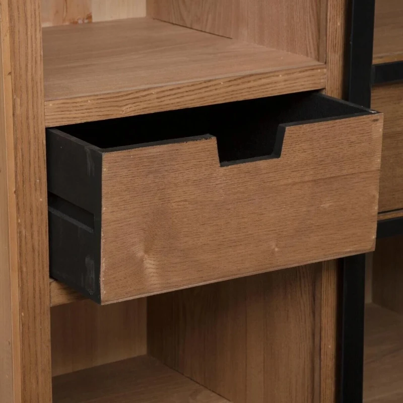 Vitrine Porte Coulissante Danik 2 Tiroirs Atmosphera 5 Vitrine Porte Coulissante Danik 2 Tiroirs Atmosphera – Image 5